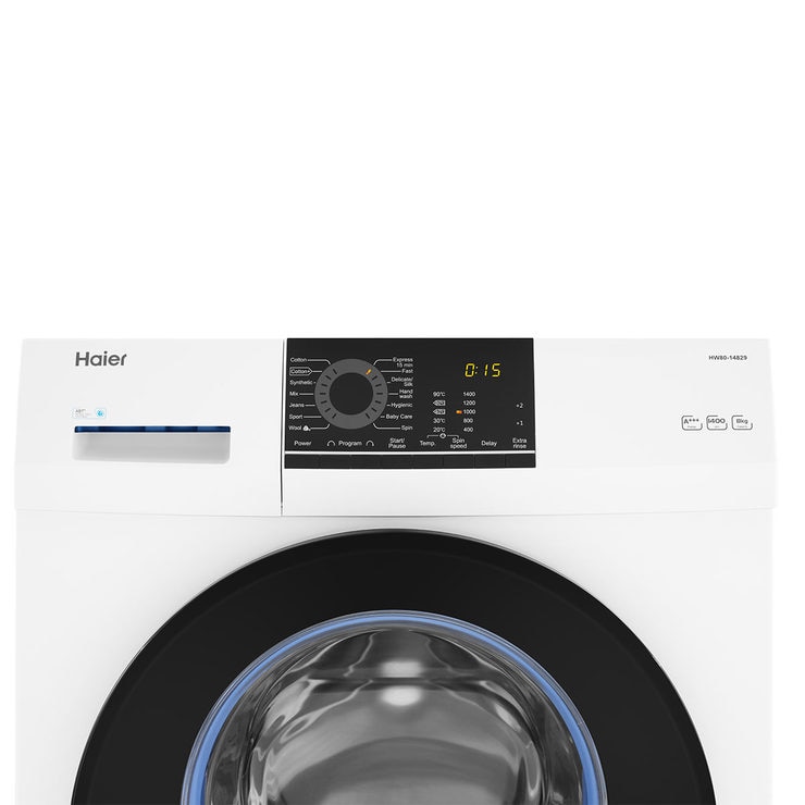 Haier HW8014829, 8kg, 1400rpm Washing Machine A+++ Rating in White Costco UK