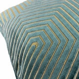 Paoletti Evoke Blue Velvet Feather Fill Cushion 2 Pack, 45 x 45 cm