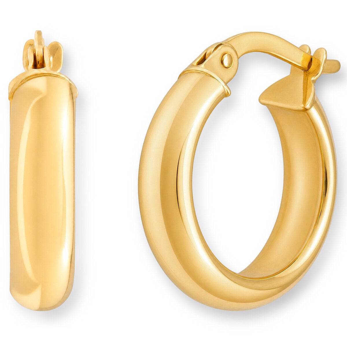 14ct Yellow Gold Classic Hinged Hoop Earrings 14ct Yellow Gold Classic Hinged Hoop Earrings