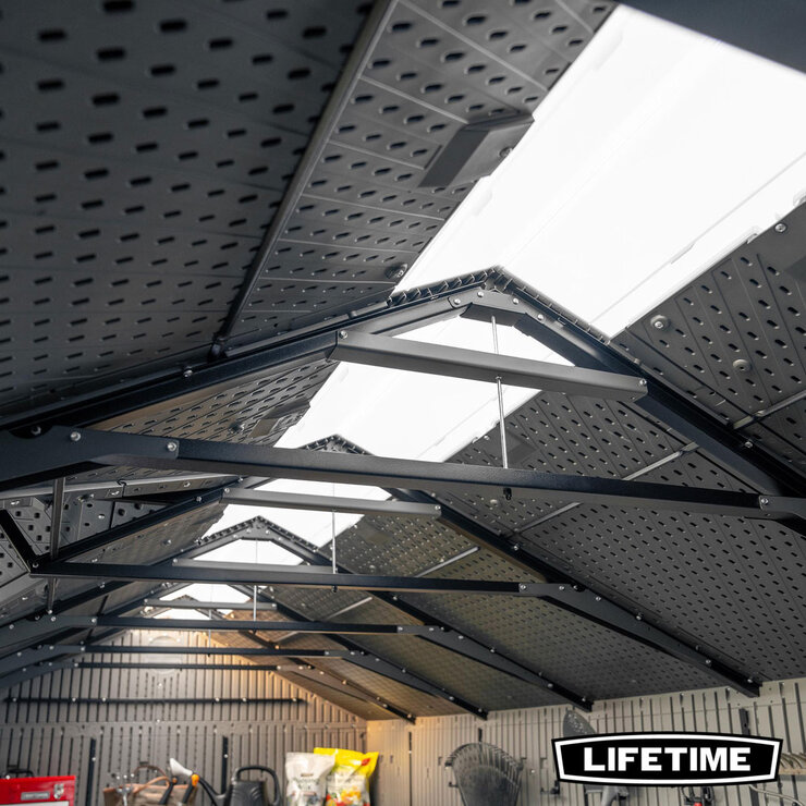 Lifetime 20ft x 8ft (6 x 2.4m) Rough Cut Dual Entry Outdoor Storage Shed - Model 60456