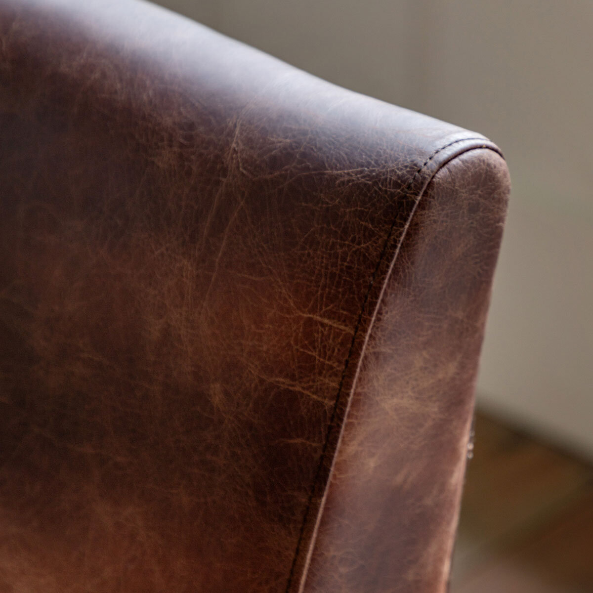 Gallery Neyland Brown Leather 2 Seater Sofa