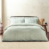 Yard Barton 100% Cotton Green Gingham Duvet Cover Set in 4 Sizes Yard Barton 100% Cotton Green Gingham Duvet Cover Set in 4 Sizes