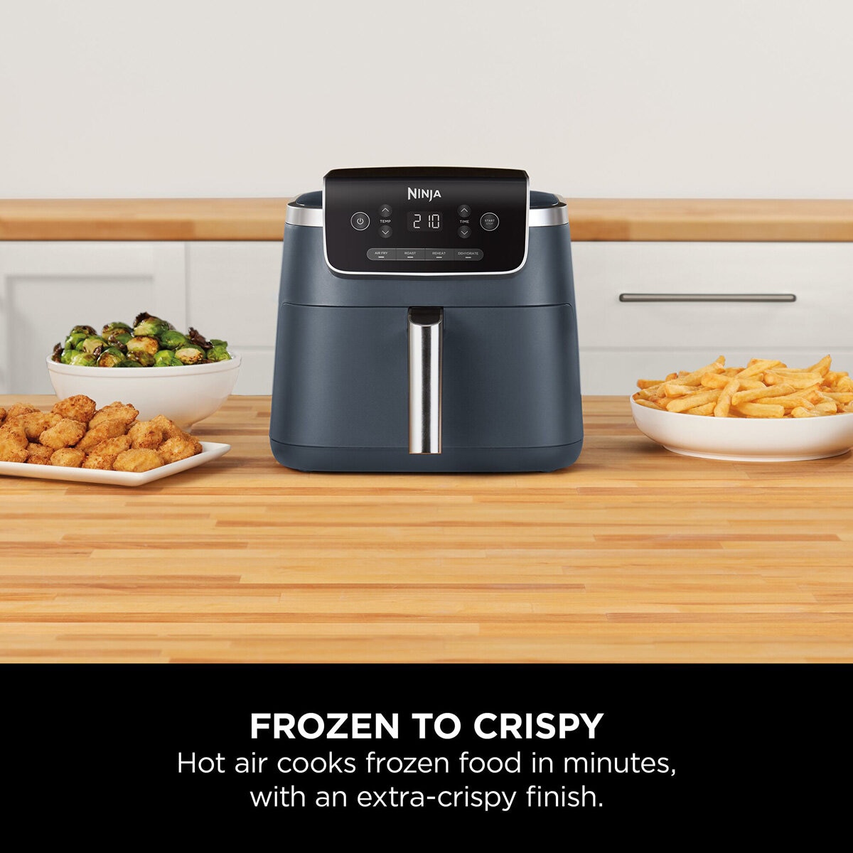 Lifestyle image showing frozen to crispy