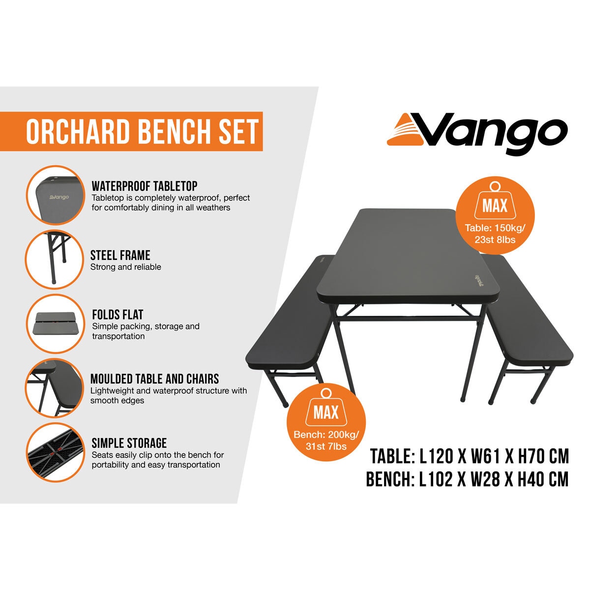 Buy Orchard Bench Set