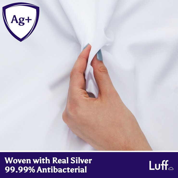 White SilverLining Fitted Sheet Antibacterial