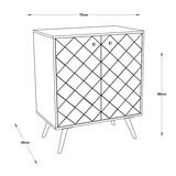 Line drawing of Gallery Tuscany 2 Door Sideboard