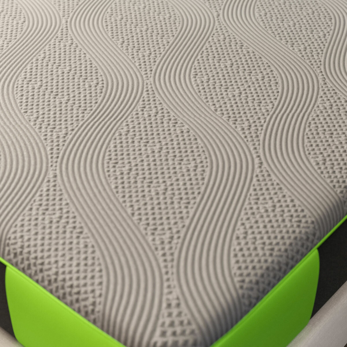 Ghostbed Luxe Pocket Sprung Cooling Mattress Close Up of Ghost Ice Cover