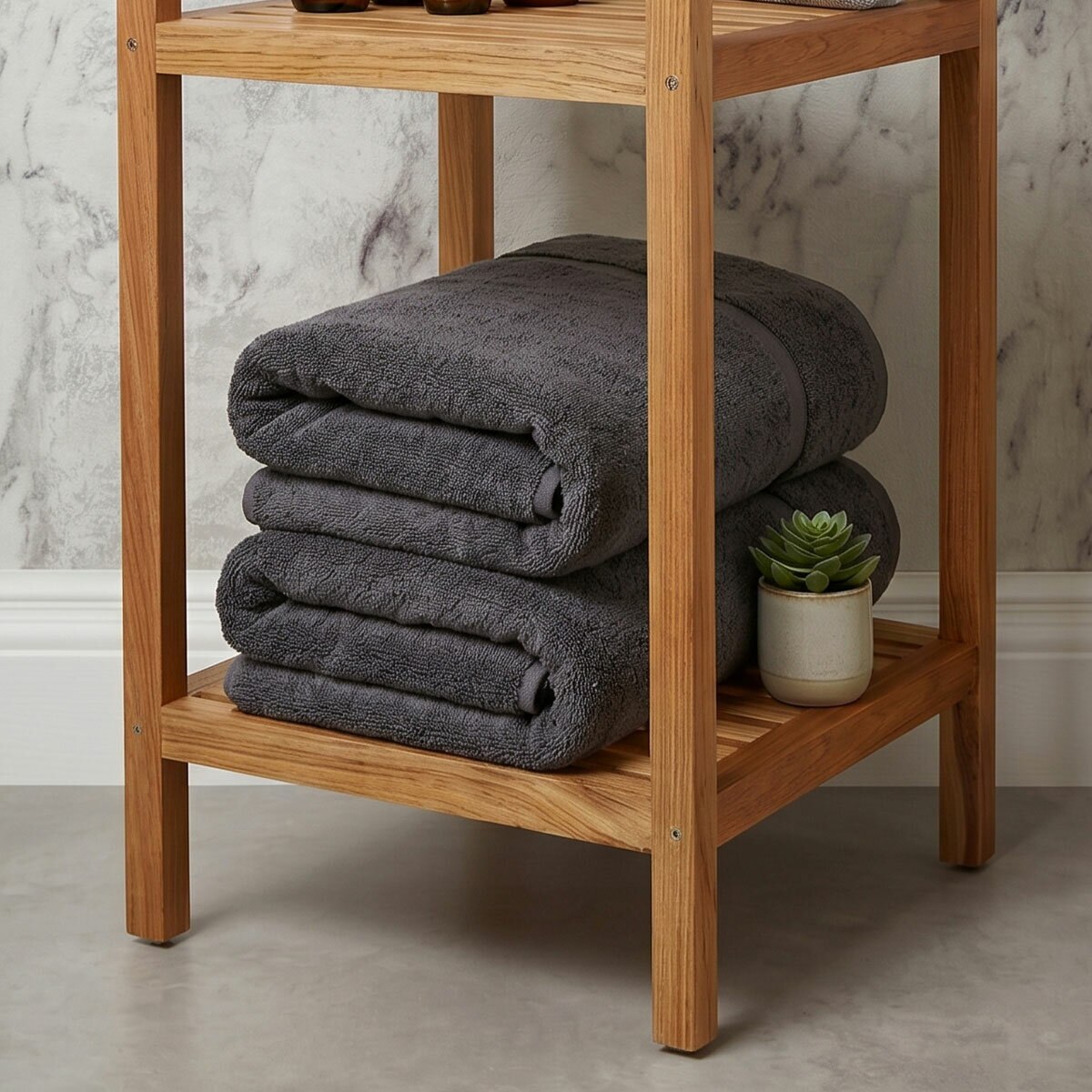 Panda Bamboo & Cotton Grey Bath Sheets, 2 Pack Panda Bamboo & Cotton Grey Bath Sheets, 2 Pack