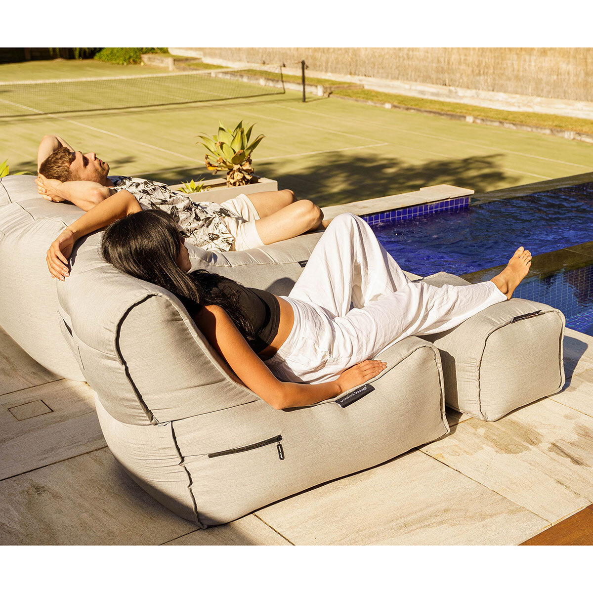 Ambient Lounge Evolution Lounger Outdoor Bean Bag in Lig