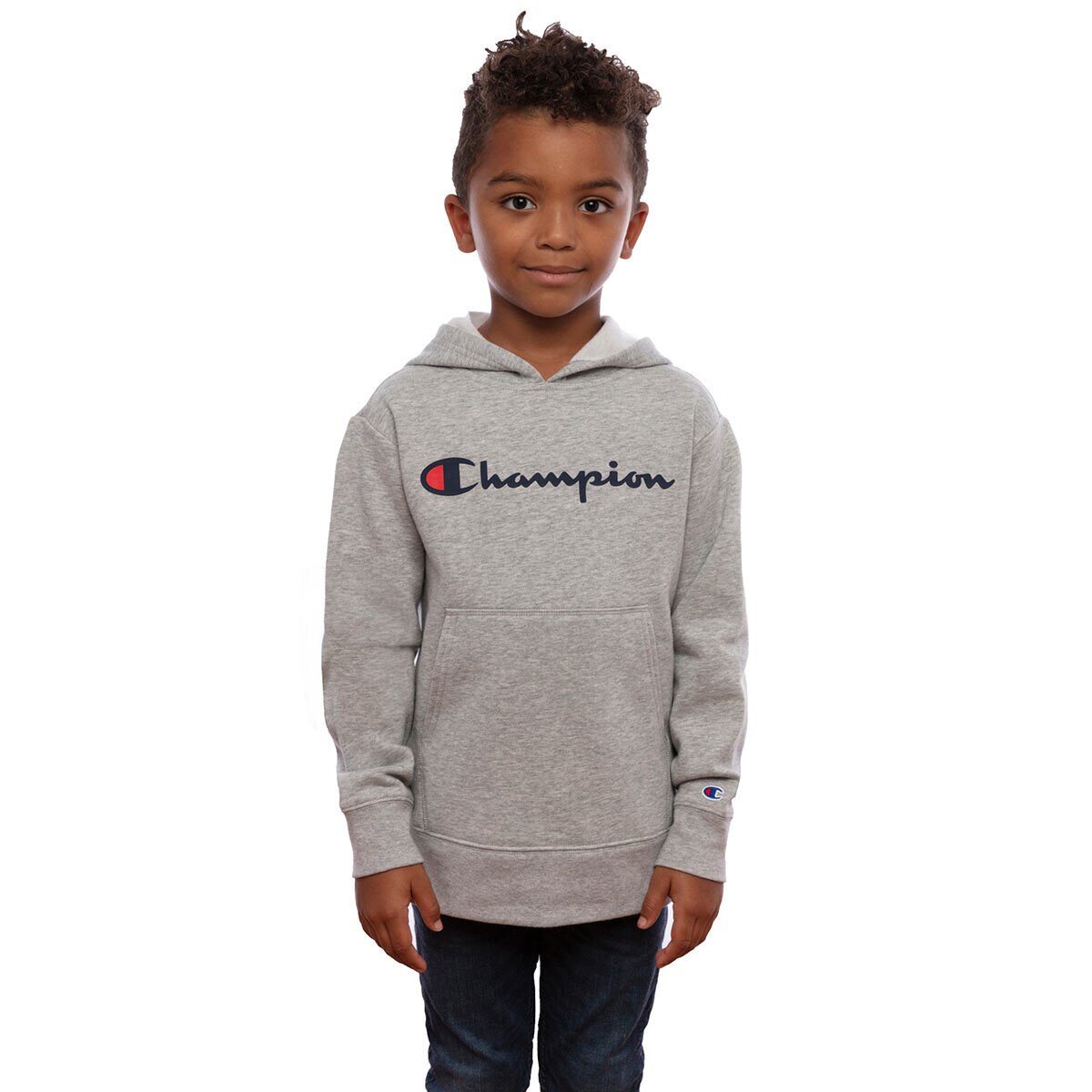 Champion Boys Pullover Hoody in Grey