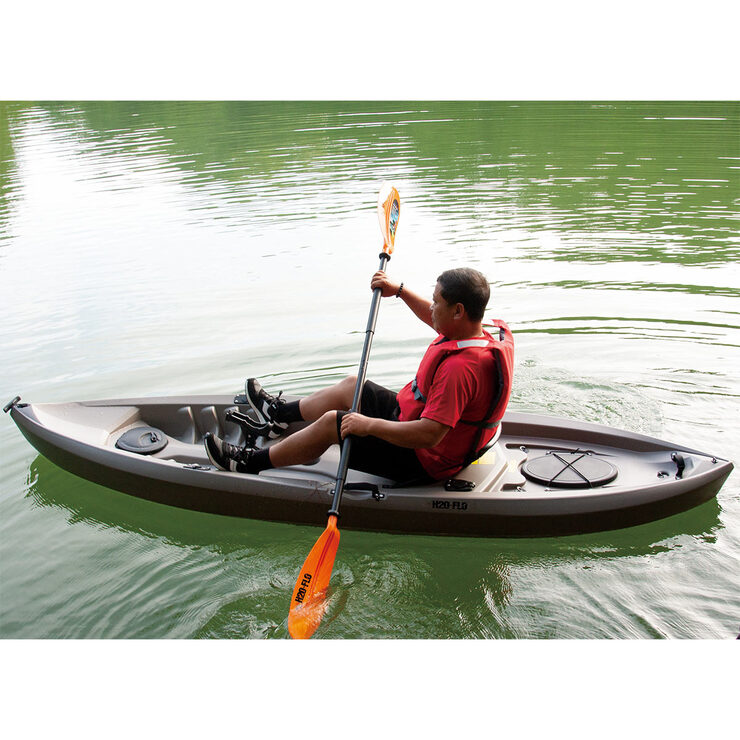 H20FLO Fishing 10ft (304cm) SitOn 1 Person Kayak with Paddle Costco UK