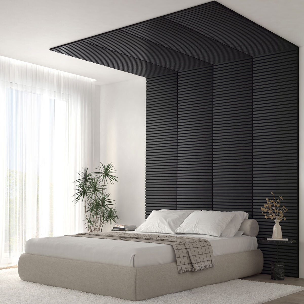 Artika Sonolok Acoustic Wall Panel Set in Black/ Black, 4 Pack