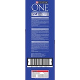 Bright blue back of packaging with a white background