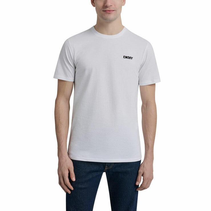 DKNY Men's Logo Tee in White