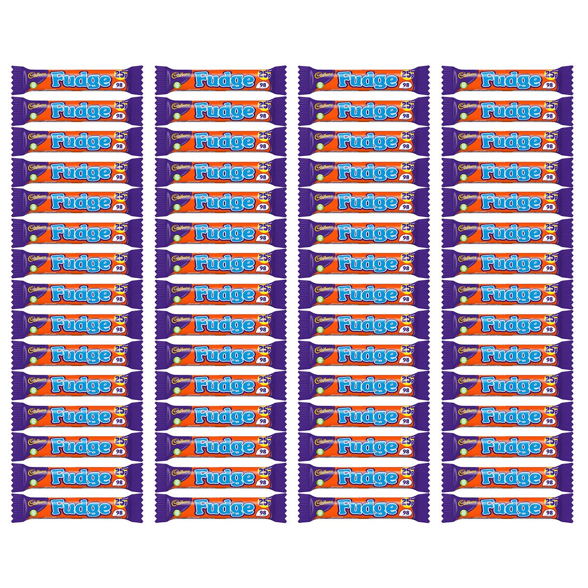 Cadbury Fudge Chocolate Bar, 60 x 22g Bars