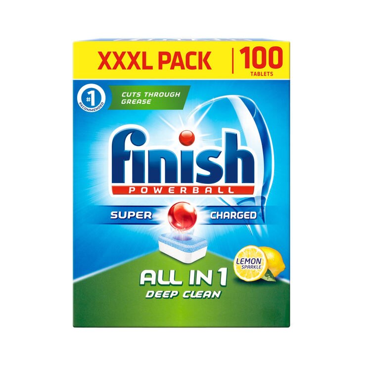 Finish Powerball All In 1 Lemon Dishwasher Tablets, 2 x 100 Pack