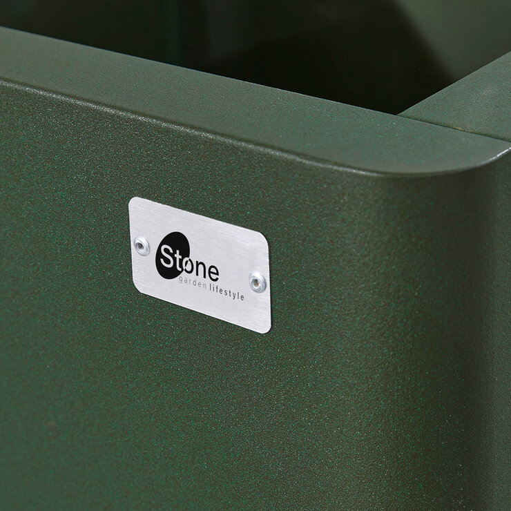 Stone Garden Hanbury 3-Tier Stackable Steel Planter Set in Green