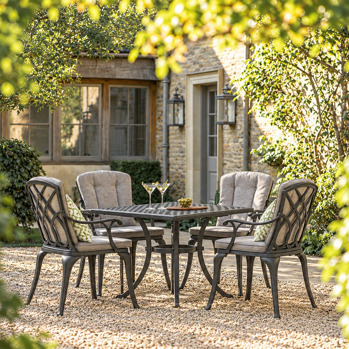 Bramblecrest Milan 5 Piece Dining Set in Black Bramblecrest Milan 5 Piece Dining Set in Black