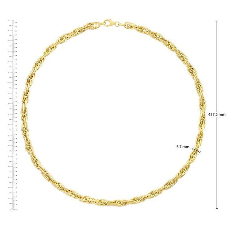 14ct Yellow Gold Mult-Link Twist Necklace