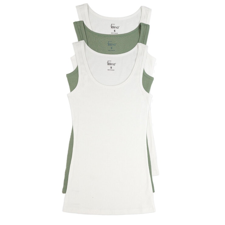 Jezebel Ladies Ribbed Vest 3 Pack Jezebel Ladies Ribbed Vest 3 Pack