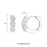 1.18ctw Round Brilliant Diamond Hoop Earrings, 14ct White Gold