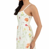 Wellworn Ladies Poplin Dress in White Floral