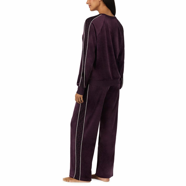 DKNY Women's Plush Lounge Set in Plum DKNY Women's Plush Lounge Set in Plum