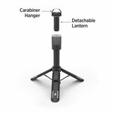 Studio image showing the detachable lantern with carabiner hanger