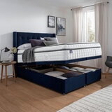 Silentnight Velvet Full ottoman divan in martime