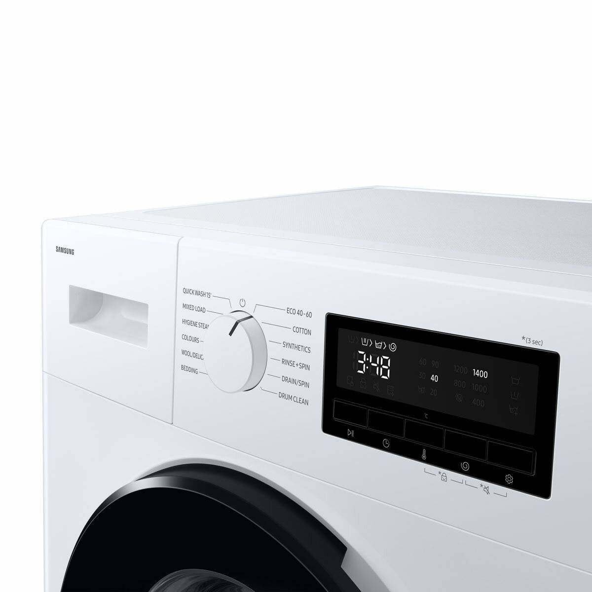 Samsung Series 4 WW90FG3M05AWEU, 9kg Washing Machine, A Rated in White Samsung Series 4 WW90FG3M05AWEU, 9kg Washing Machine, A Rated in White