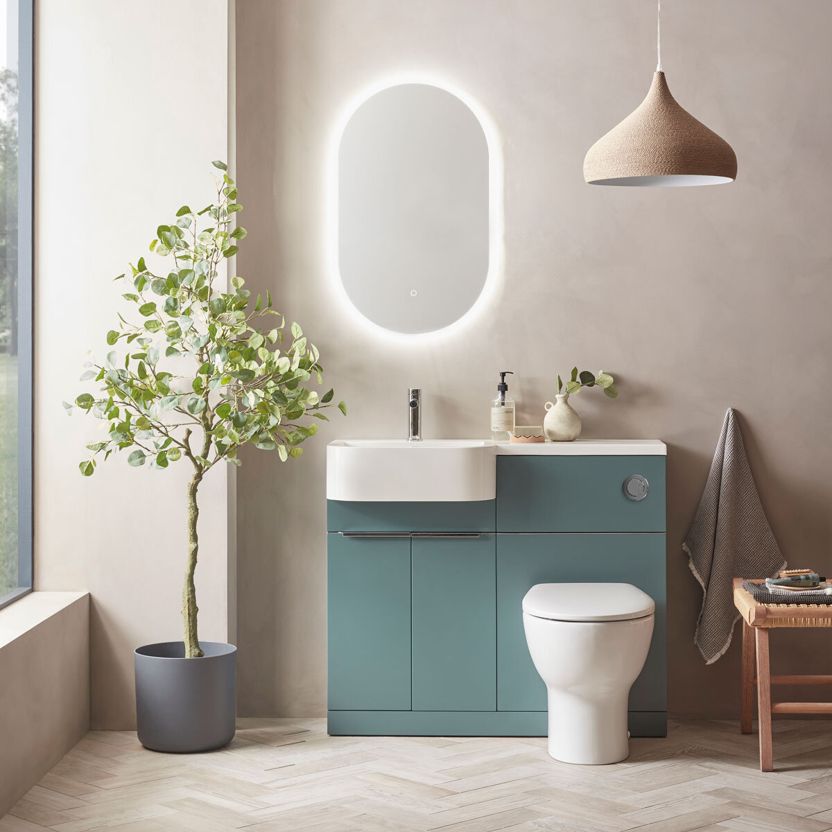 Tavistock Lindo Unit (Right Hand) with Basin & Handles, in 2 colours at costco.co.uk