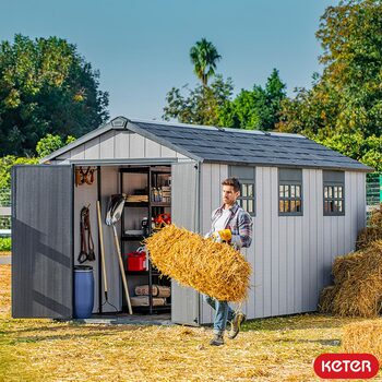 Keter Oakland 7ft 6" x 15ft 7" (2.3 x 4.7m) Outdoor Storage Shed 