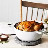 Staub 24cm Cast Iron French Oven, Pure White