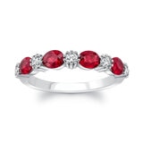 Diamond and Ruby Ring, 18kt White Gold