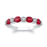 Diamond and Ruby Ring, 18kt White Gold