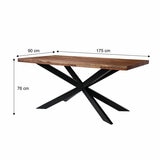 Table with dimensions