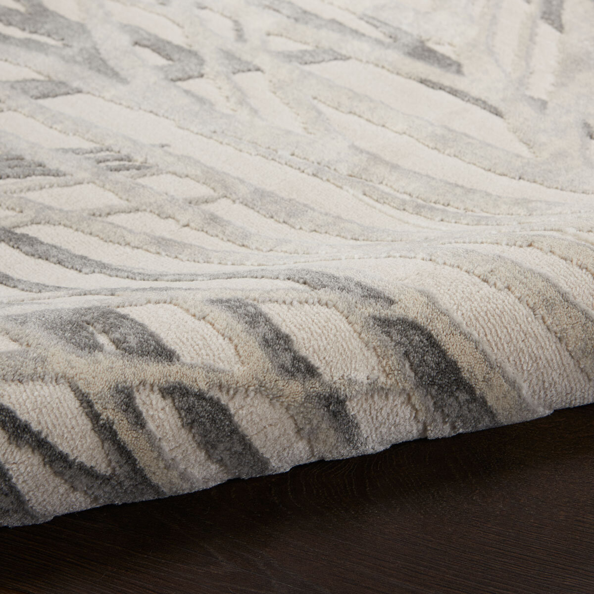 Rustic Textures Ivory & Grey Circle Rug