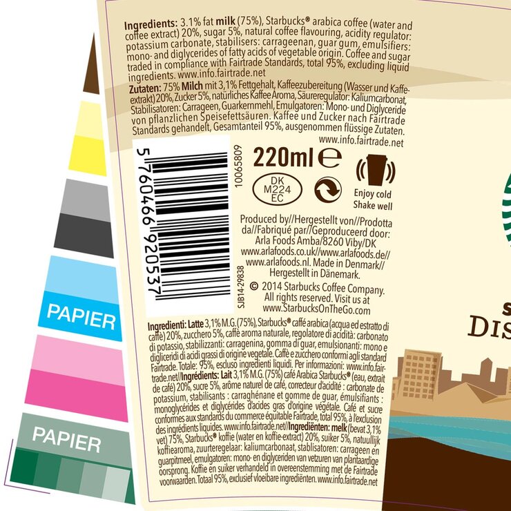 Starbucks Caffè Latte, 10 x 220ml