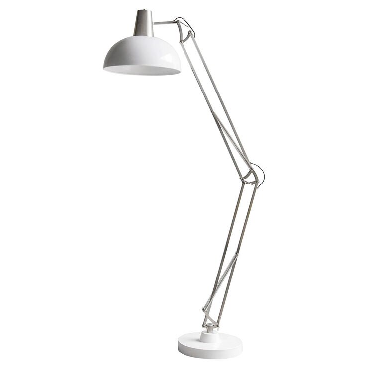 Watson Floor Lamp, White/Nickel Costco UK