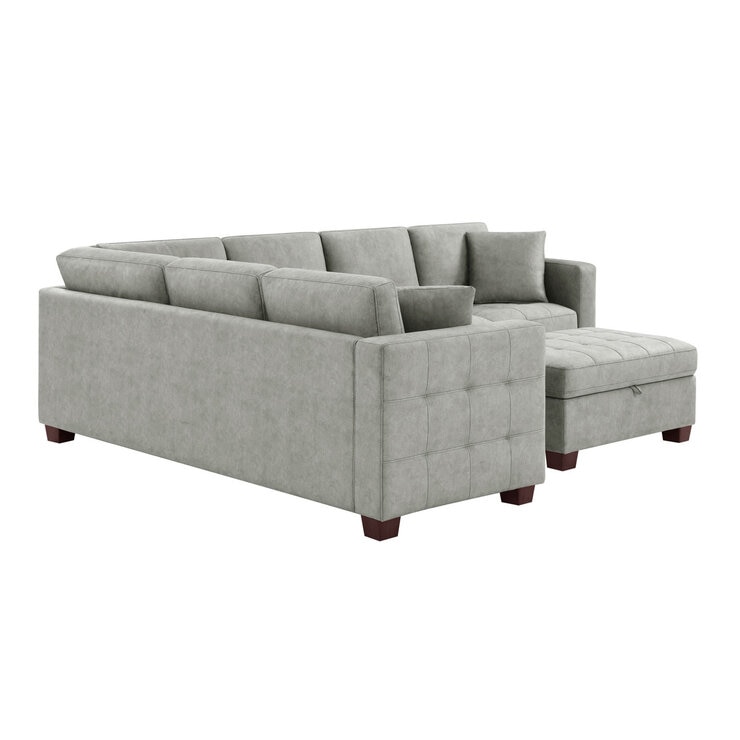 Thomasville Kylie Grey Fabric Ottoman