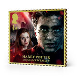Official Harry Potter Gold Ingot Collectable Stamps, By Royal Mail
