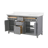 Dylan 60" Vanity cut out image with drawers open
