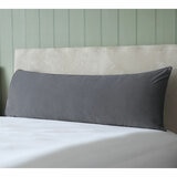 Belledorm Dark Grey Velvet Long Bolster Cushion, 43 x 120 cm Belledorm Dark Grey Velvet Long Bolster Cushion, 43 x 120 cm