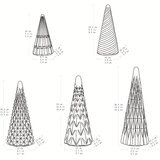 Buy Glass Trees 5 Pack Green Dimensions Image at Costco.co.uk