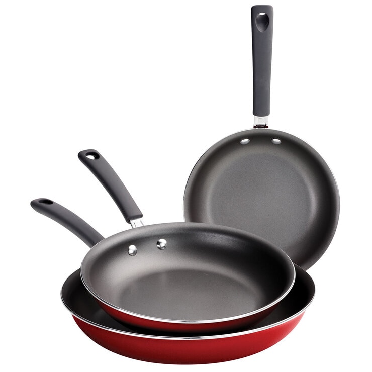 Tramontina Frying Pan Set 3 Piece in Red Tramontina Frying Pan Set 3 Piece in Red