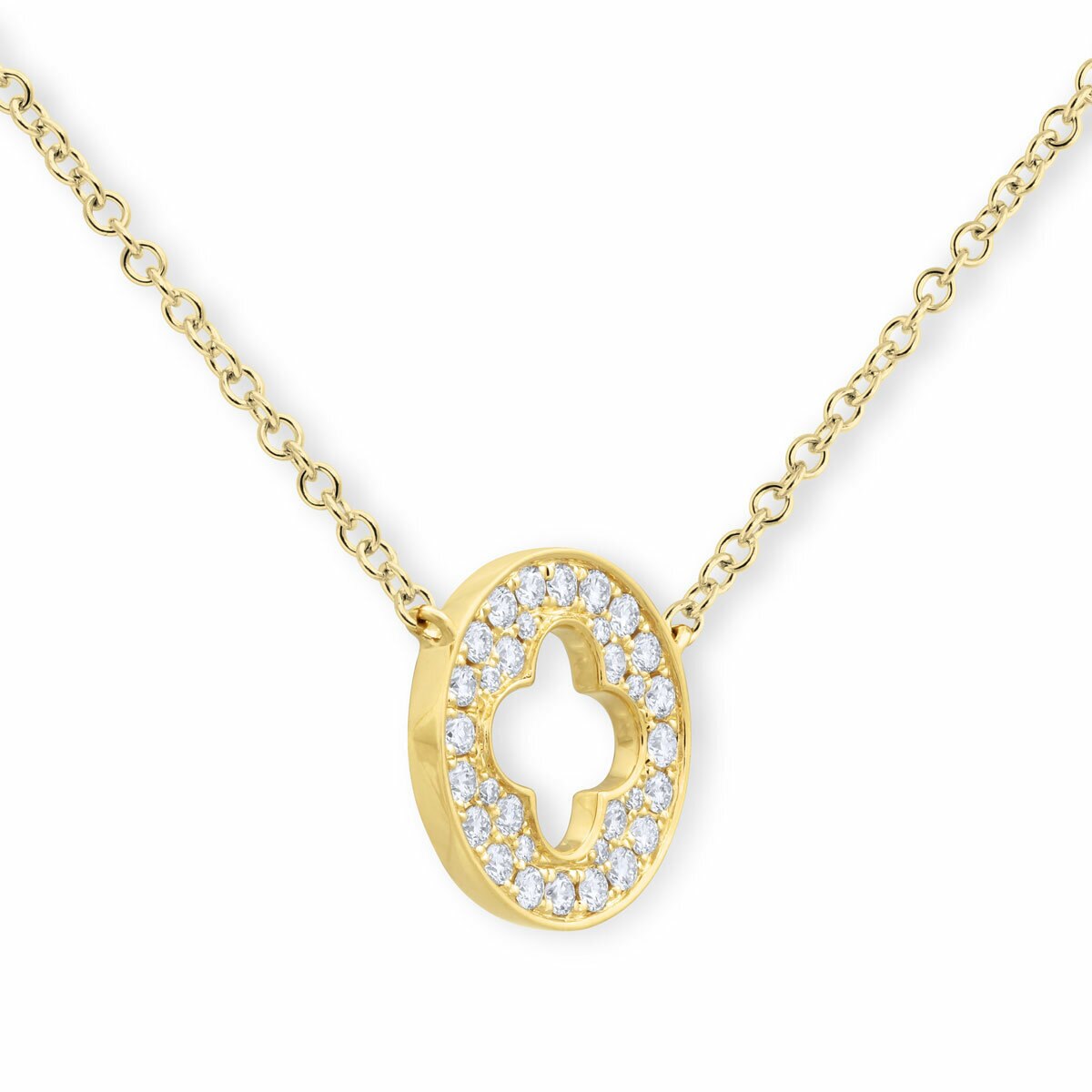 0.24ctw Round Brilliant Cut Diamond Necklace, 14ct Yellow Gold