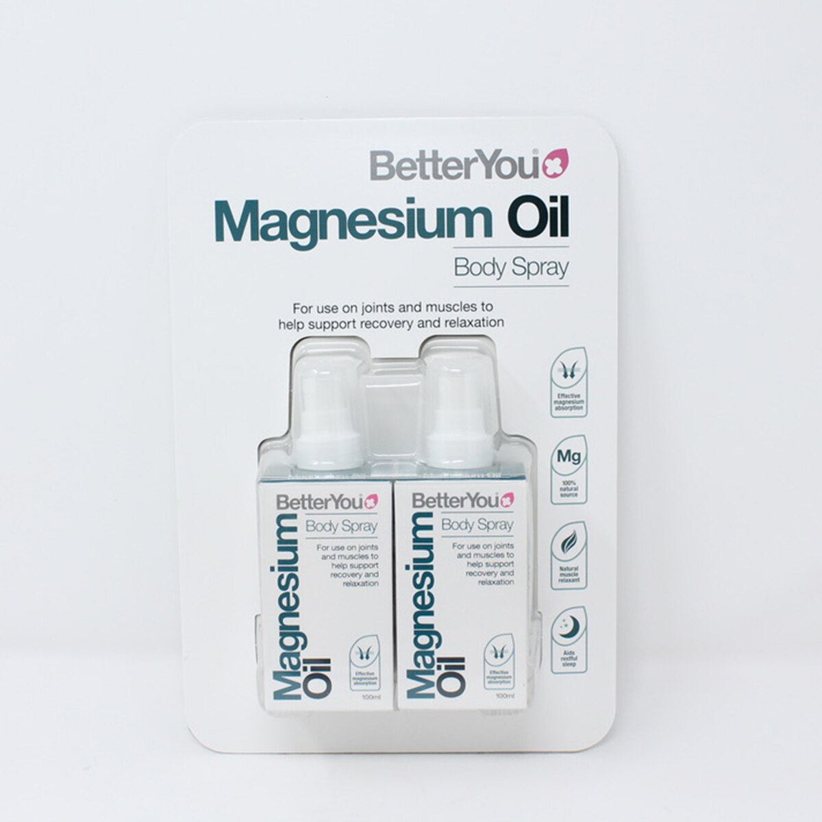 BetterYou Magnesium Oil Spray, 2 x 100ml