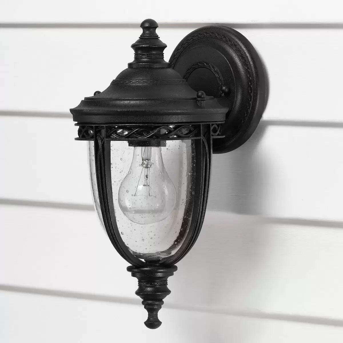 English Bridle 1 Light Small Wall Lantern - Black