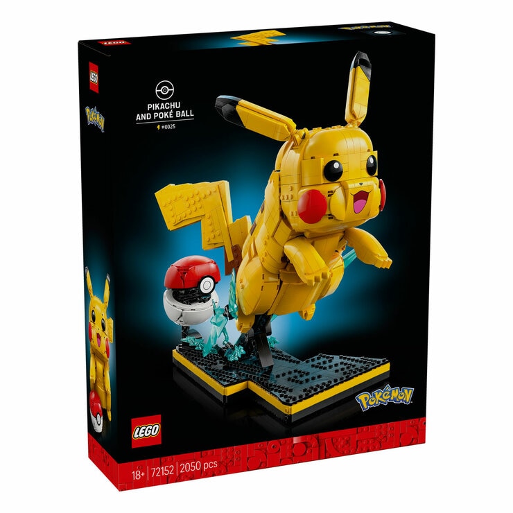 LEGO Pokémon Pikachu and Poké Ball - Model 72152 (18+ Years)