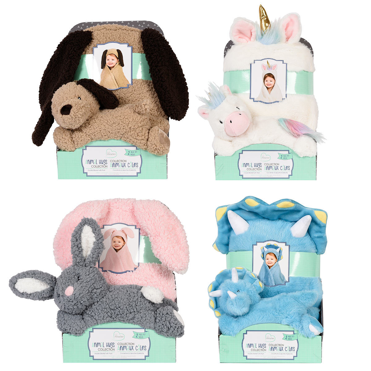 Children's Hooded Blanket & Plush in 3 Designs Costco UK